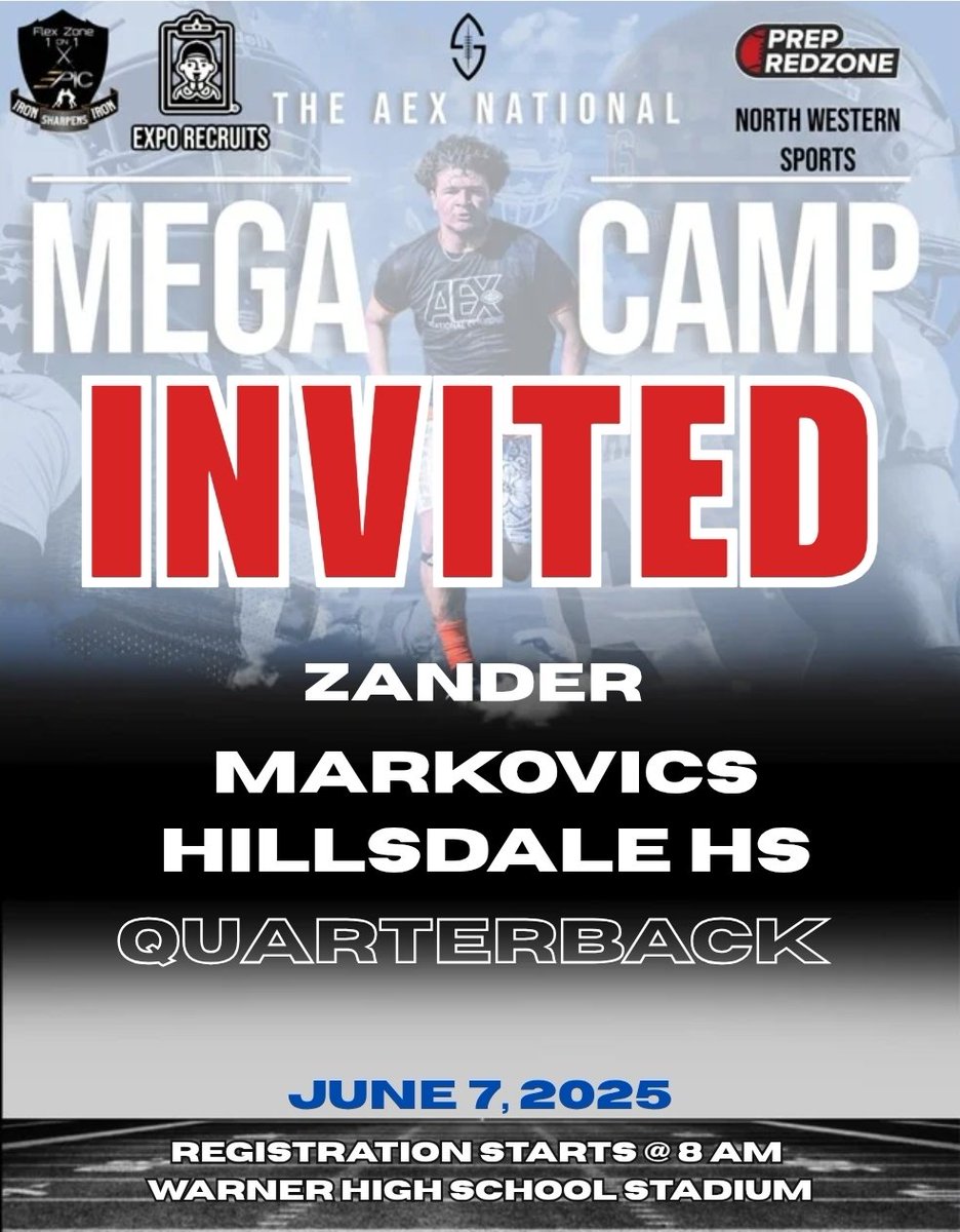 SAC SHOWCASE 🏈 (@sacshowcase) on Twitter photo Congratulations to Zander Markovics <a href="/ZanderMarkovics/">zander markovics</a> from @Hilldale HS <a href="/HornetTouchdown/">Hilldale Football</a> for being selected to attend the Invite-Only Event on June 7 at Warner High School! Registration begins at 8:00 AM!
#AEX2025 @aex_bowl @sacshowcase Congratulations to Zander Markovics <a href="/ZanderMarkovics/">zander markovics</a> from @Hilldale HS <a href="/HornetTouchdown/">Hilldale Football</a> for being selected to attend the Invite-Only Event on June 7 at Warner High School! Registration begins at 8:00 AM!
#AEX2025 @aex_bowl @sacshowcase