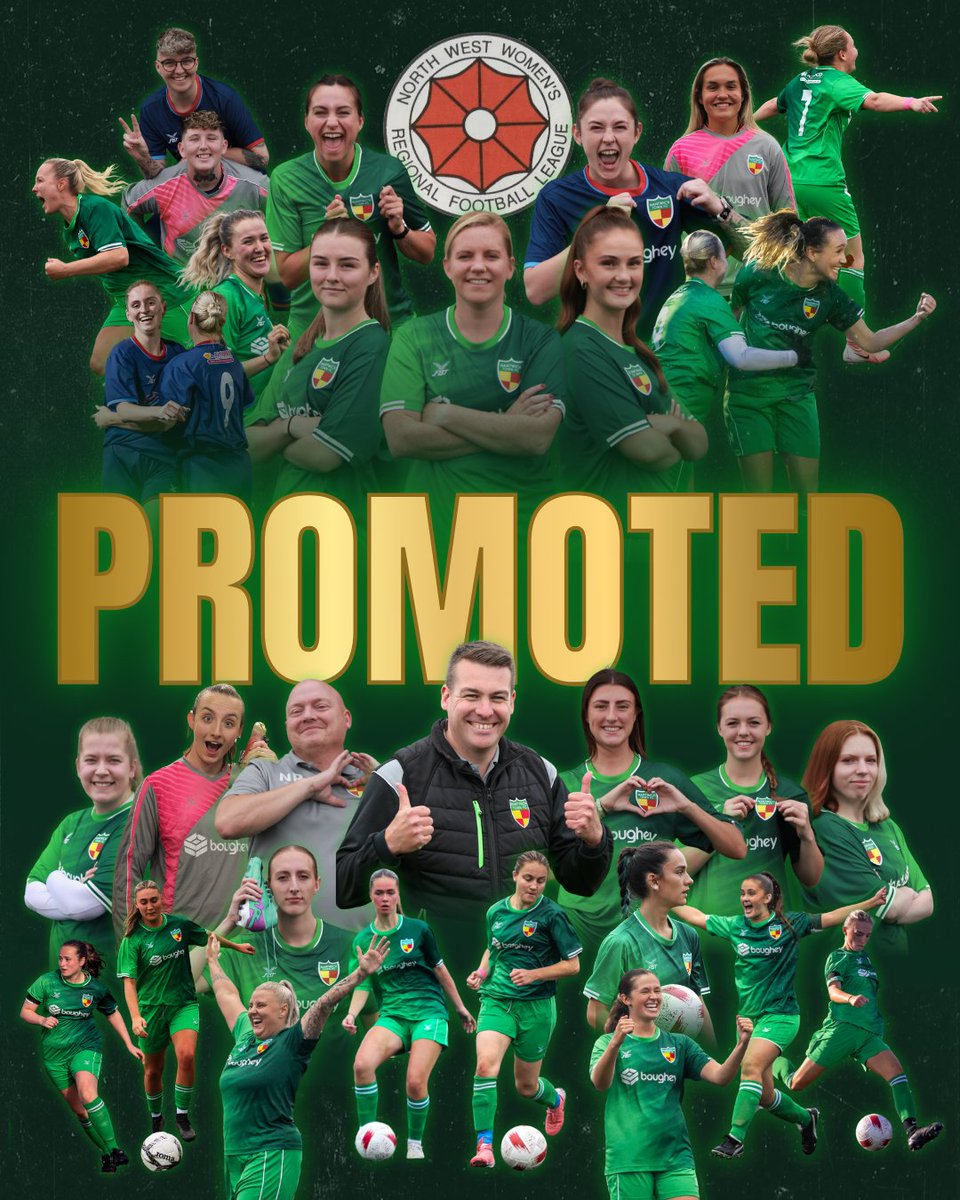 IT'S OFFICIAL!🎉

We have received confirmation from the FA that we have been officially promoted to the North West Womens Regional League Division One South, for the 25/26 season!🙌

We can't wait to get out there and show Tier 6 what the Dabbers are made of!

#UpTheDabbers💚