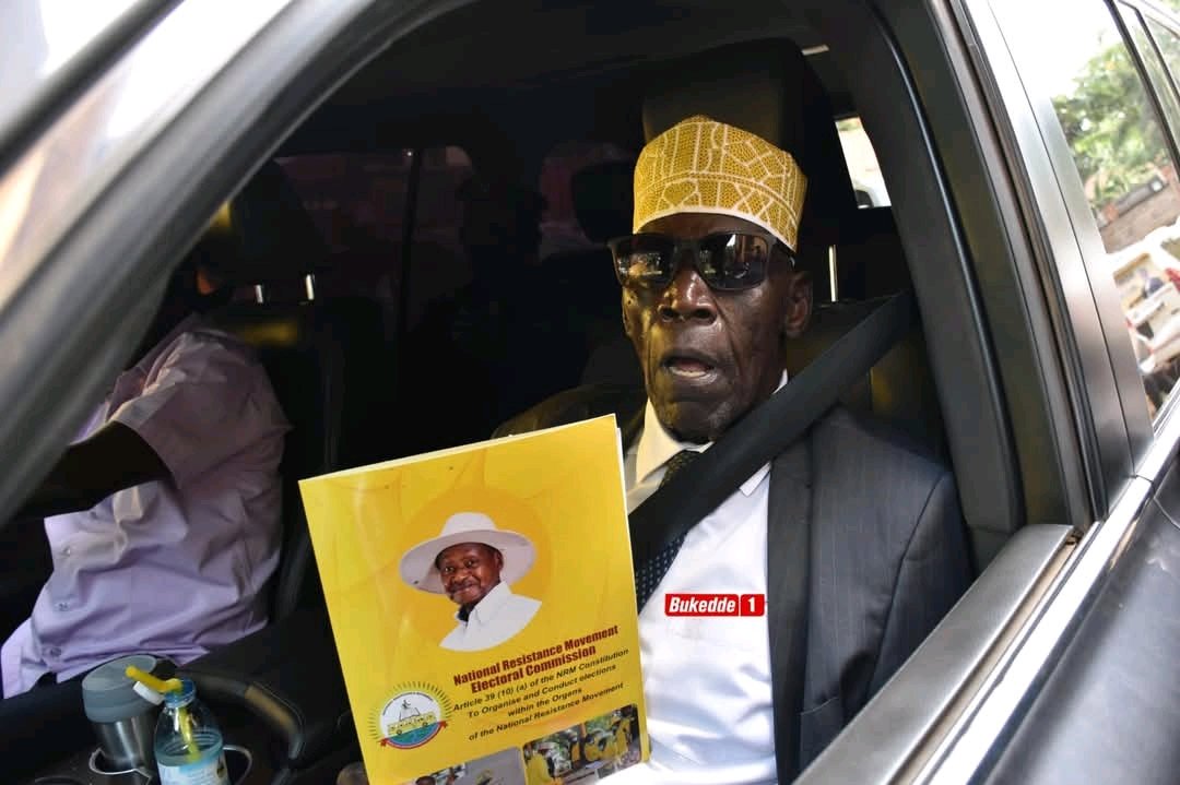 MuhamadiMatovu's tweet photo. Gen Moses Ali with his nomination papers to contest in the 2026 elections for the Adjumani West parliamentary seat under @NRMOnline #Courtesyphoto https://t.co/6BwNMXQP2T