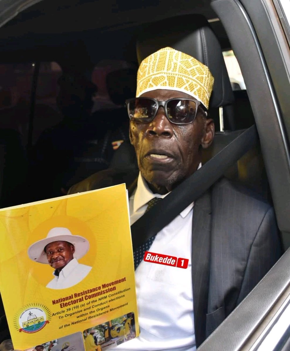 MuhamadiMatovu's tweet photo. Gen Moses Ali with his nomination papers to contest in the 2026 elections for the Adjumani West parliamentary seat under @NRMOnline #Courtesyphoto https://t.co/6BwNMXQP2T