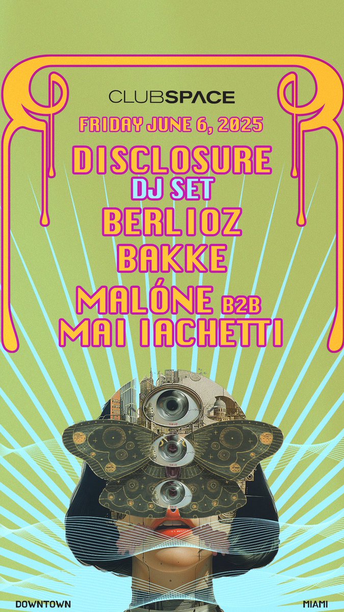 This flyer is so pretty. Set times coming on my broadcast channel via insta today.