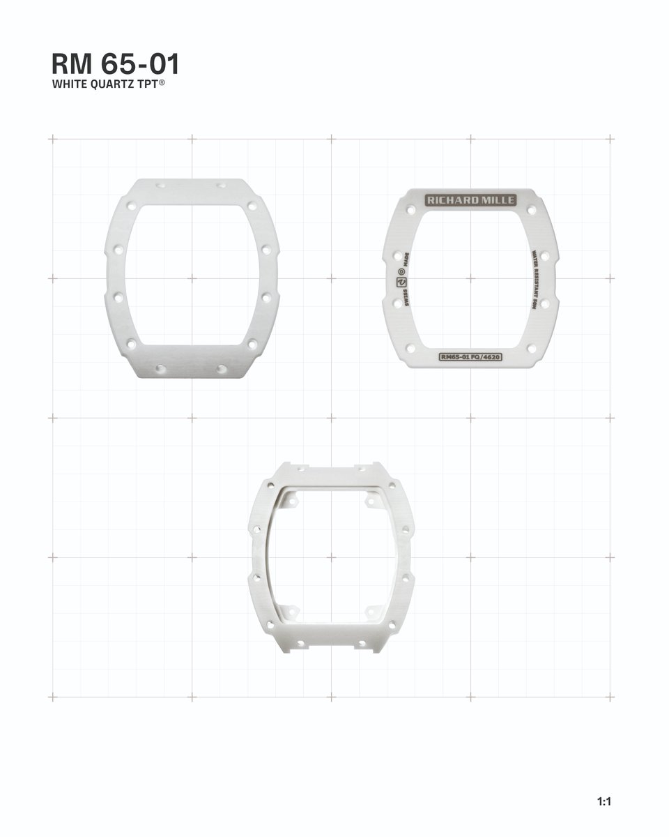 Richard_Mille's tweet image. For the very first time, the RM 65-01 is fully dressed in white Quartz TPT® — a striking, cutting-edge material born from the same process as Carbon TPT®, but with quartz fibres replacing carbon ones.