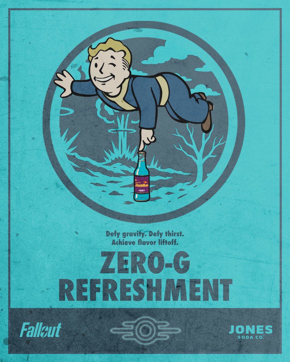 Float past the wastelanders with Nuka-Cola Quantum. One bottle of this Sour Berry Lemonade, and you’ll be gliding past ghouls like a legend ☢️ Apply directly to your taste buds: jonessoda.com/quantum
