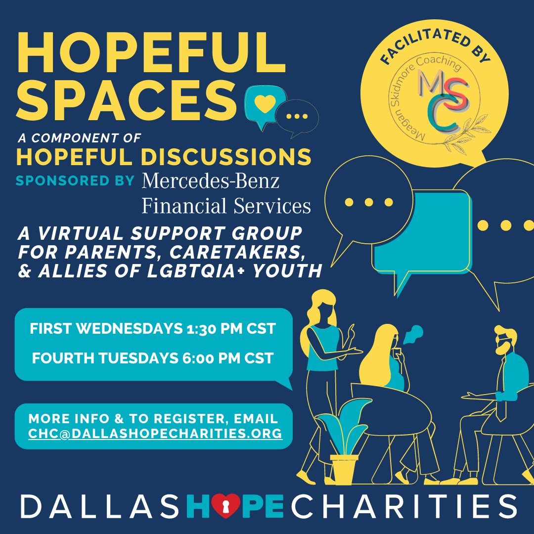 🌈 Join us every 4th Tuesday, 6 PM CST for Hopeful Spaces, a virtual support group for parents of LGBTQIA+ youth! Share experiences, seek advice, and learn new ways to support your loved ones. Facilitated by Meagan Skidmore Coaching, LLC. Register at forms.gle/HzCK67oFPLRitw…