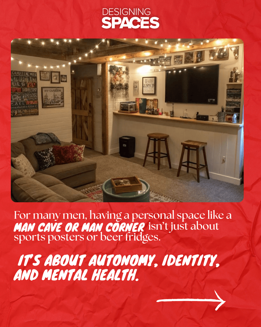 DSpacesTV's tweet image. 🧠💬 The “man cave” is more than a masc-coded chill room. It’s a space for in autonomy, reflection, and emotional regulation.

💡 What are your "man corner" non-negotiables?

#DesigningSpaces #MensHealth #ManCave #InteriorDesign