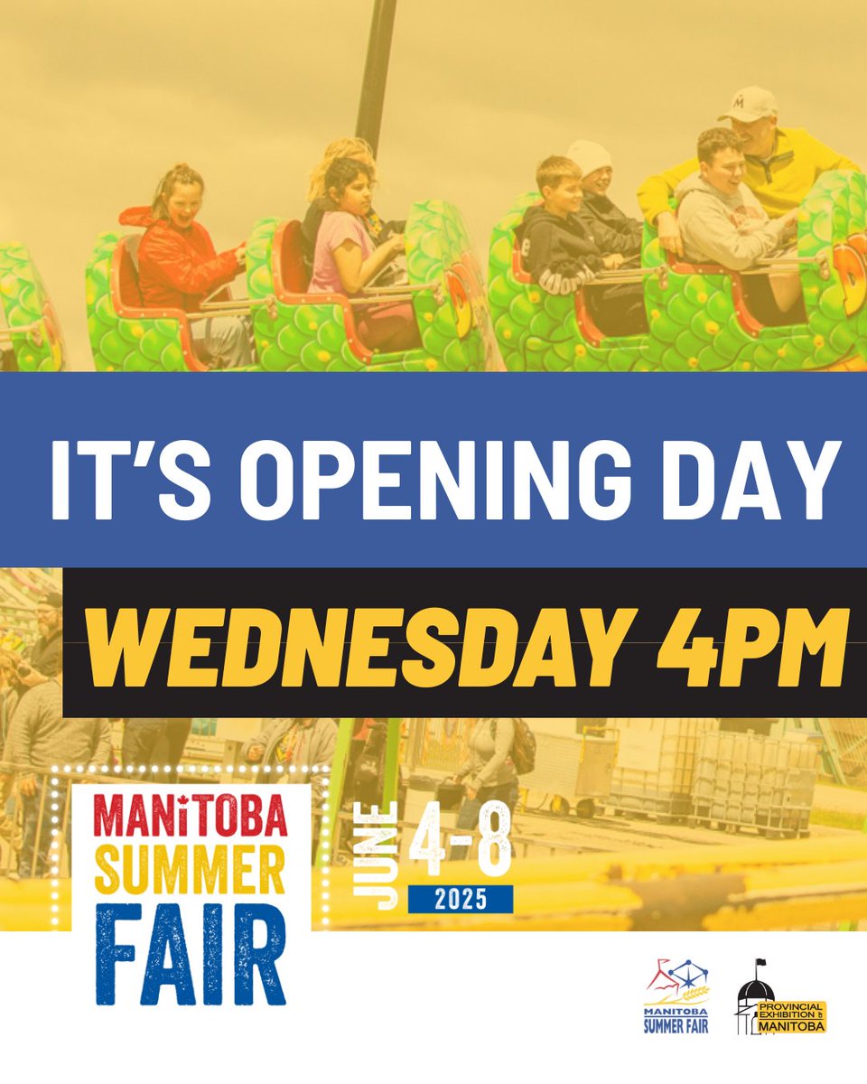 🎉 Today’s the Day! The Manitoba Summer Fair is NOW OPEN! 🎡

Get ready for five days of fun, food, and unforgettable memories at the 2025 Manitoba Summer Fair, running June 4–8 at the Keystone Centre Grounds in Brandon!