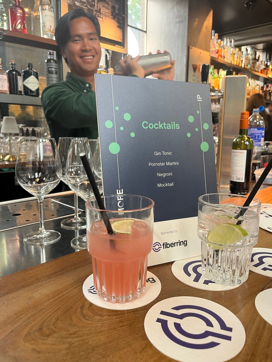 At the end of the day, we like to connect with the community during a dinner, laced with cocktails and mocktails, sponsored by Fiberring. Enjoy! #MOREIP