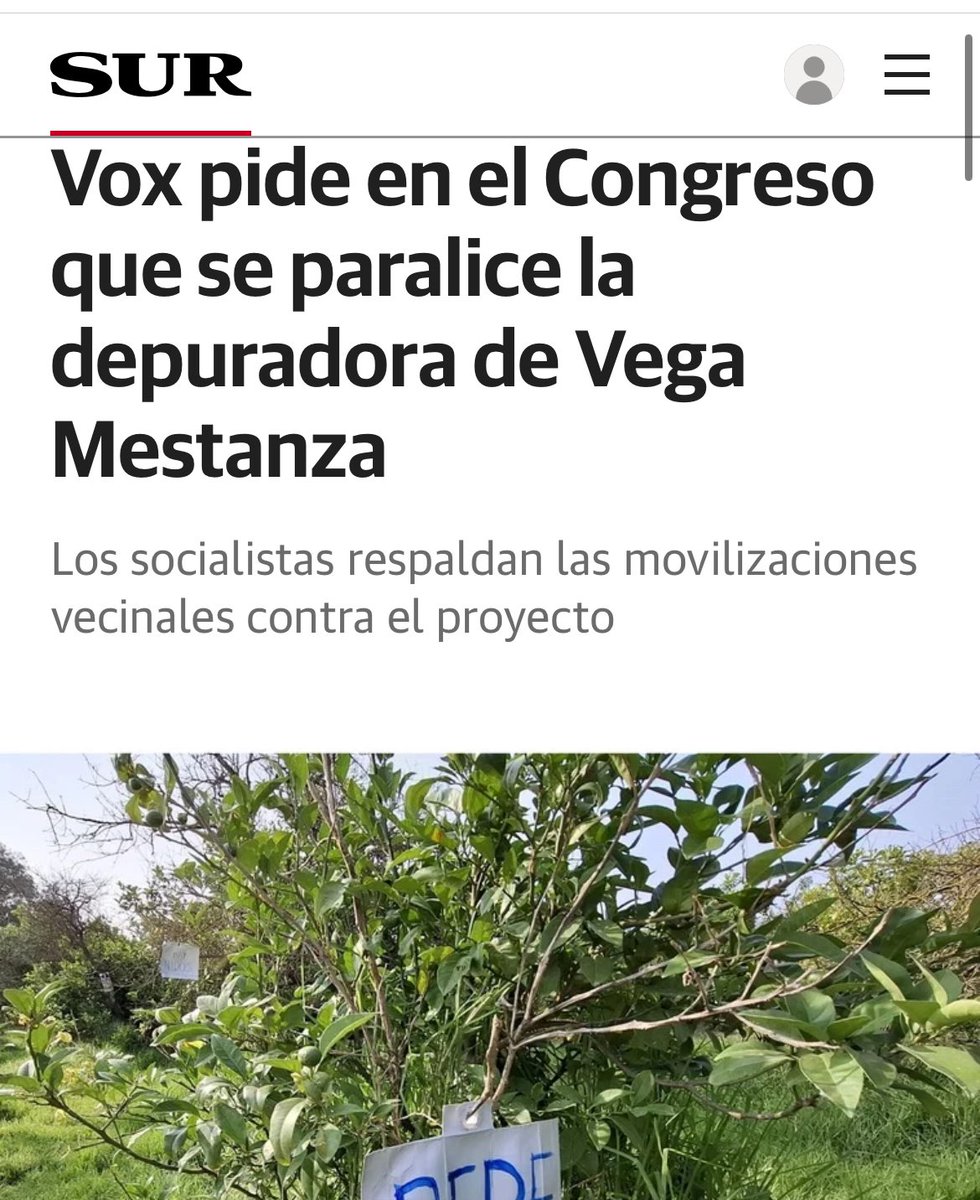 VOX Málaga (@vox_malaga) on Twitter photo ‼️ No vamos a permitir que el Gobierno de Moreno Bonilla destruya la Vega Mestanza con la construcción de la EDAR Málaga Norte.
<a href="/VOX_Congreso/">Grupo Parlamentario de VOX en el Congreso</a> ha registrado una PNL para paralizar las obras y proteger la única vega de Málaga.
🗞️ diariosur.es/interior/vox-p… ‼️ No vamos a permitir que el Gobierno de Moreno Bonilla destruya la Vega Mestanza con la construcción de la EDAR Málaga Norte.
<a href="/VOX_Congreso/">Grupo Parlamentario de VOX en el Congreso</a> ha registrado una PNL para paralizar las obras y proteger la única vega de Málaga.
🗞️ diariosur.es/interior/vox-p…