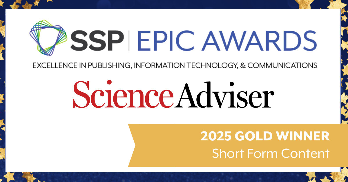 #ScienceAdviser has won Gold for Short Form Content at the 2025 #EPICawards.

Sign up to receive the #newsletter to your inbox for free: scim.ag/3ZiYm0V #SSP2025