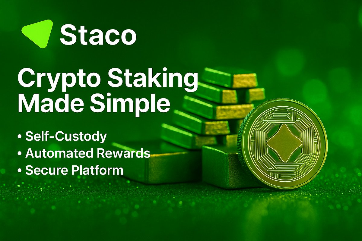 Crypto Staking Made Simple

With $Staco, you stay in control while earning rewards automatically.

✅ Self-Custody
✅ Automated Rewards
✅ Secure Platform

Start staking smarter today: stacochain.com

#Staco #CryptoStaking