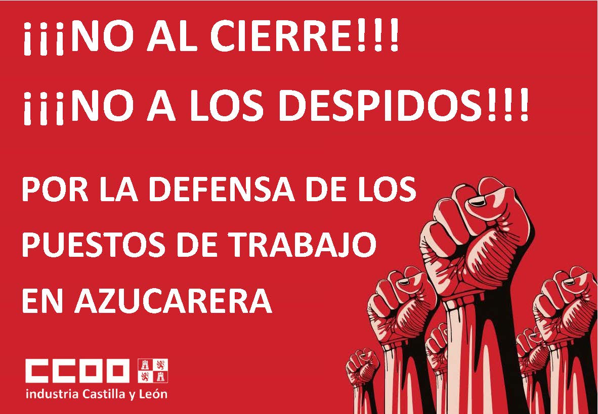 CCOO industria CyL apoya las movilizaciones para mantener los empleos de Azucarera. Hoy han comenzado las movilizaciones planificadas para luchar por el mantenimiento del empleo y luchar contra la deslocalización y la despoblación rural.

industria.ccoo.es/noticia:728478…