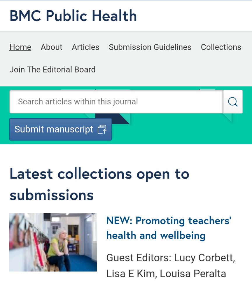 Delighted to be appointed as an Editorial Board Member of BMC Public Health #PublicHealth
