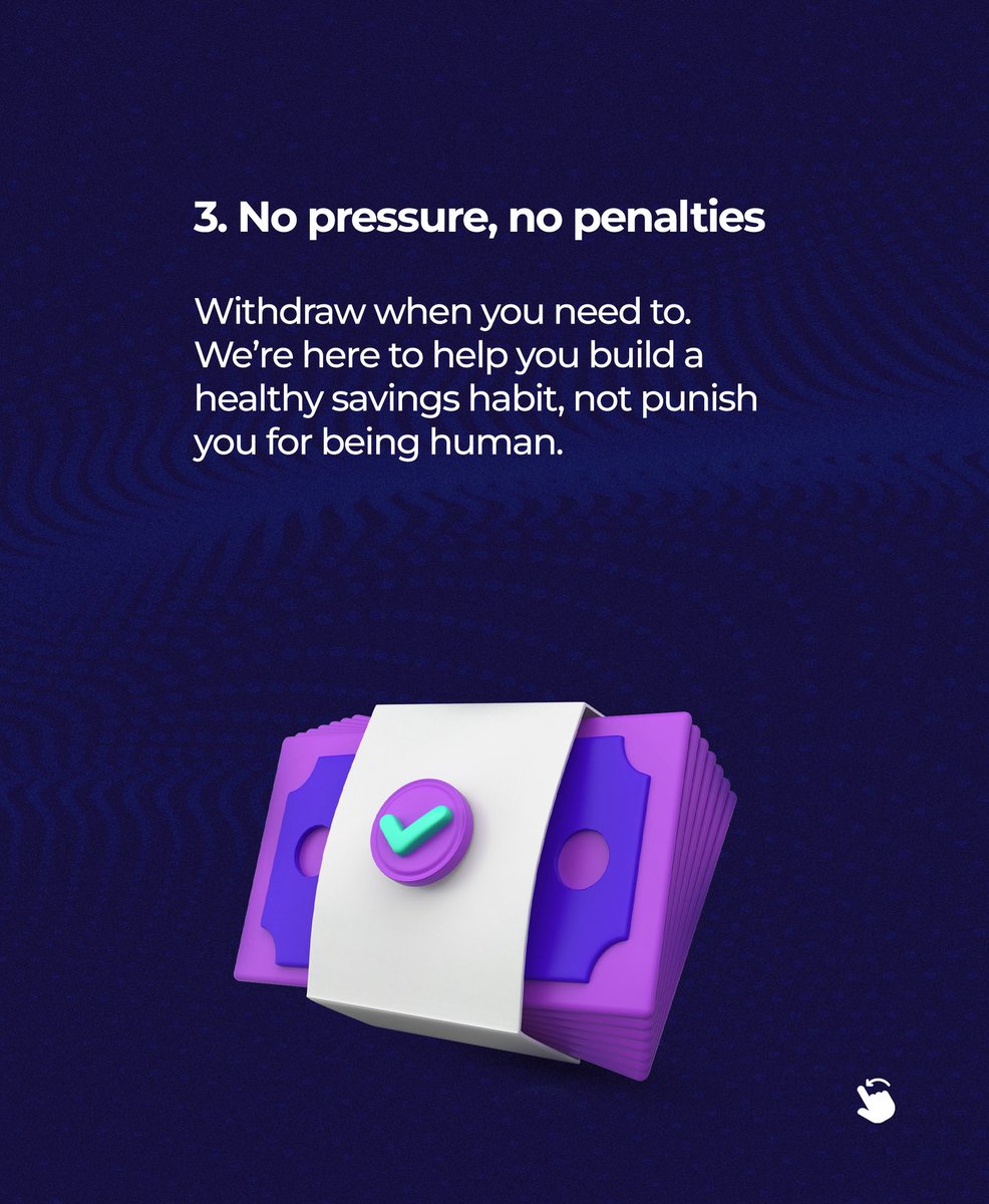 GetRovaApp's tweet photo. Swipe to see 3 reasons you should save your money in a Rova vault.. 🗃️ Our favorite is earning more while you save🤭 we know you have more. Tell us in the comments 👇🏽

Make a smart money move today &amp; enjoy the returns later. 🥳

#savingsgoals #globalcitizen 
#RovaApp https://t.co/56DTiZdmSG