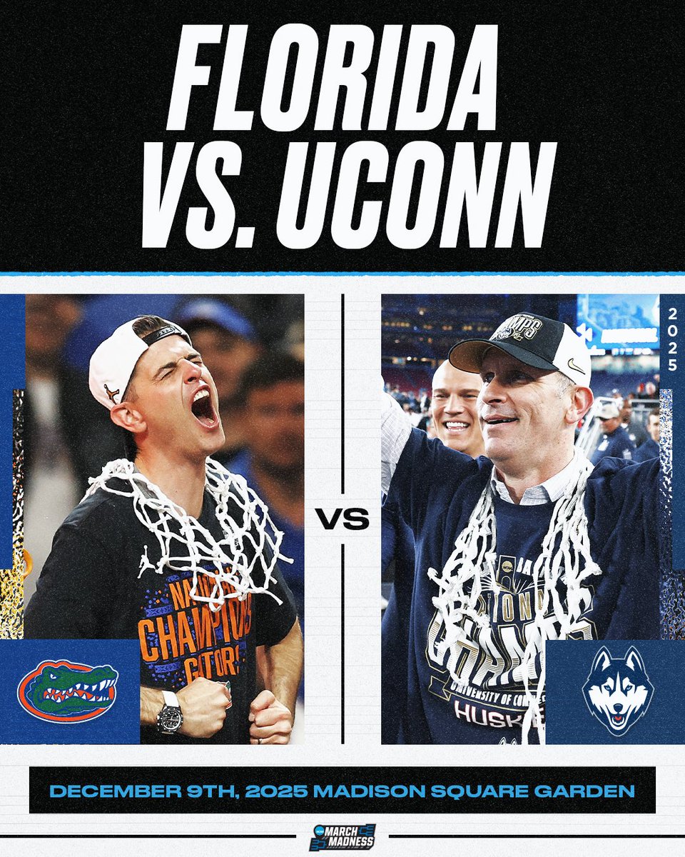 NCAA March Madness (@marchmadnessmbb) on Twitter photo BOX OFFICE SHOWDOWN IN MSG 🍿
<a href="/GatorsMBK/">Florida Gators Men’s Basketball</a> and <a href="/UConnMBB/">UConn Men's Basketball</a> will go head-to-head in <a href="/TheJimmyVClsc/">Jimmy V Classic</a> 🔥 BOX OFFICE SHOWDOWN IN MSG 🍿
<a href="/GatorsMBK/">Florida Gators Men’s Basketball</a> and <a href="/UConnMBB/">UConn Men's Basketball</a> will go head-to-head in <a href="/TheJimmyVClsc/">Jimmy V Classic</a> 🔥