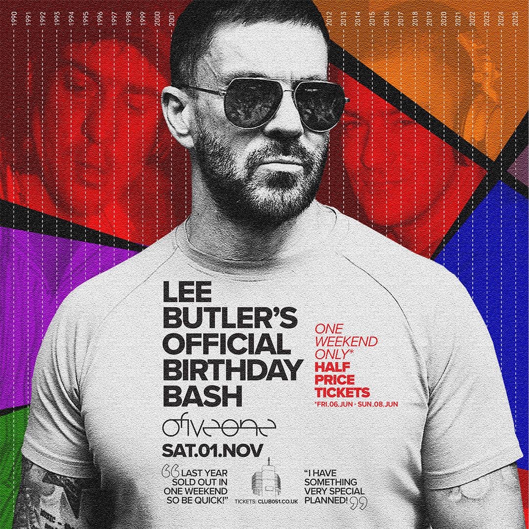 QUESTION -- What Dj's / live acts would you like to see perform at my birthday bash at Club 051 Liverpool on Sat 1st November? 

This weekend ONLY (Fri 6th – Sun 8th June), we’ve got a limited batch of HALF PRICE tickets available – once they’re gone, they’re gone

If you’ve been