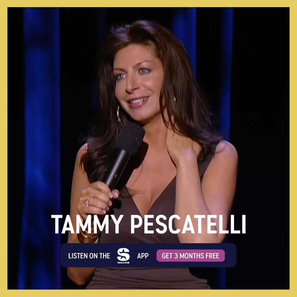 ComedyCentral's tweet image. Listen to Comedy Central Presents: Tammy Pescatelli on the SiriusXM app and get three months free. Details at: sxm.app.link/ComedyCentralR…