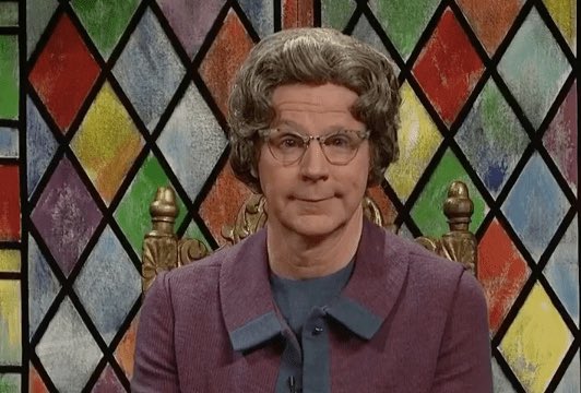 The future of college football is held in the hands of…the Church Lady?