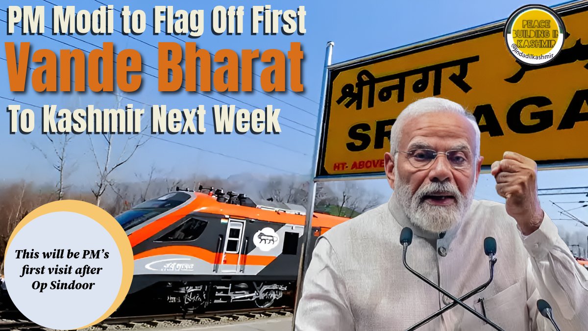 #JammuKashmir’s new journey begins with #VandeBharat! 🚄📷 PM Modi to flag off the 1st Vande Bharat to the Valley next week — marking a new chapter of connectivity, progress &amp; peace in #JammuAndKashmir. 📷 🇮🇳