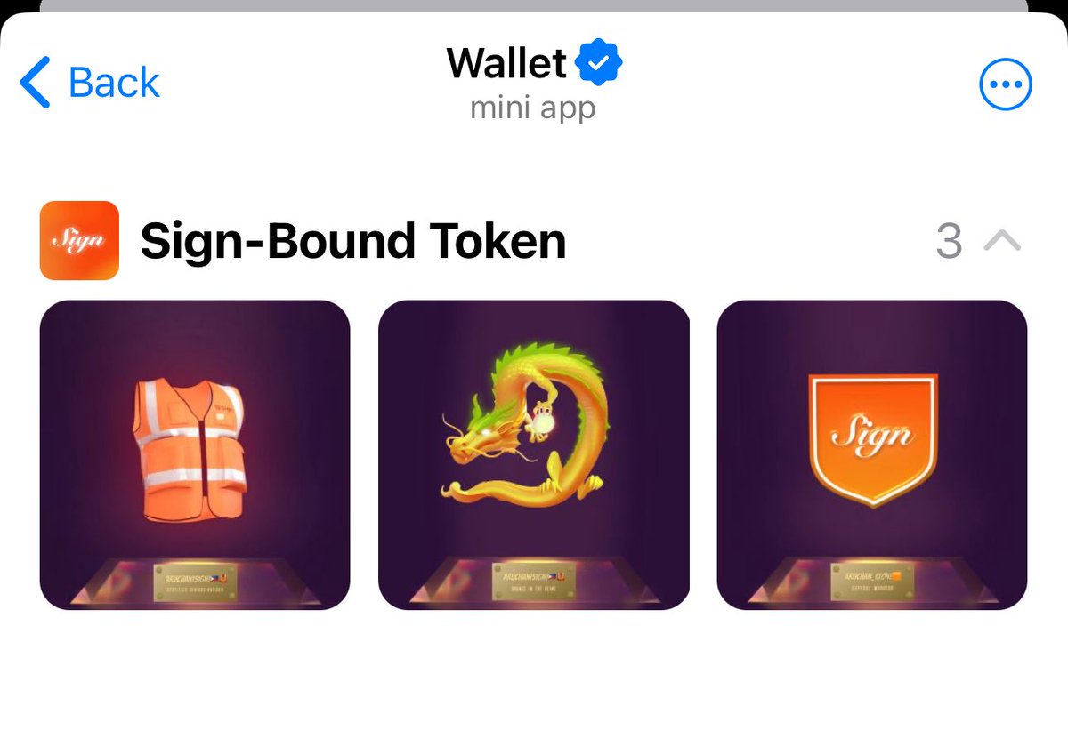 siGM!!!🧡🧡🧡👀

i just want to flex this SBT’s and im proud of it.🧡🫡 i think its time for the comeback🧡🫵🏻

its been a month and still waiting for the sign superapps📲🧡 

im so bullish with @sign and it will be Orange forever!!🫡🧡

sign superapps will be the most useful app