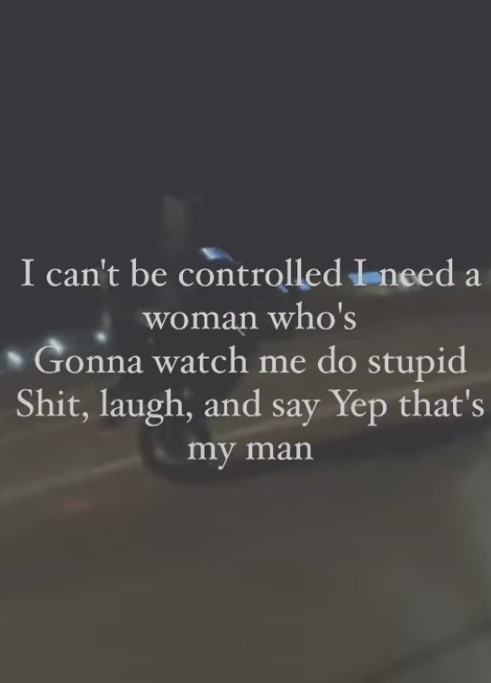 This kind of a woman is everything,the one who would watch me flirting with death and still be like "I love you Beast",the one who would tell me "please come back to me alive and with money",that doesn't judge me...!💯🔥🤍🦁👑