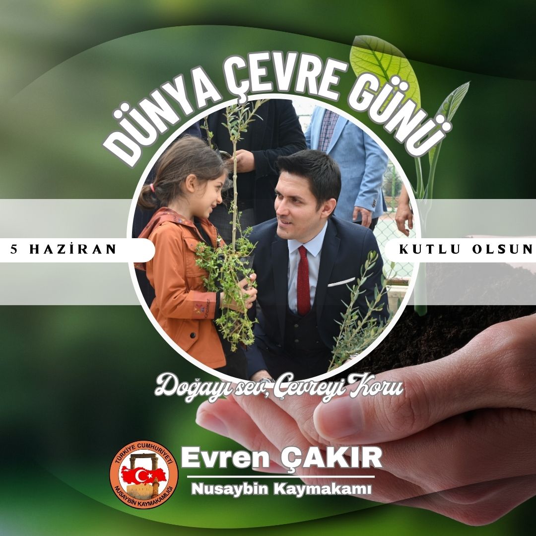 Nsy_Kaymakamlik's tweet photo. 🌍 5 Haziran Dünya Çevre Günü Kutlu Olsun.🌿

Gelecek nesillere bırakacağımız en değerli miras, daha yaşanabilir bir çevredir. 🌱🌲🍃🍀

#DünyaÇevreGünü 
#5HaziranDünyaÇevreGünü
@TC_icisleri @AliYerlikaya 
@Mardin_Valiligi @tuncay_akkoyun https://t.co/EjReYRvtTe