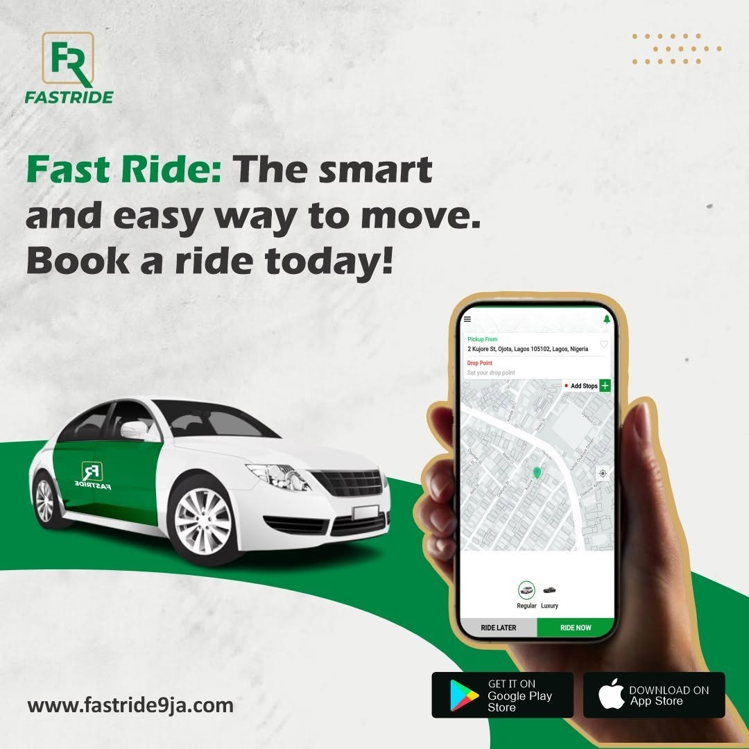 fastrideltd's tweet image. Need a ride?

 Fast Ride: The smart and easy way to move!  Book your ride today and experience convenience like never before! 

Download the Fast Ride app now;
zurl.co/JUocL

 #FastRide #EasyRide #Convenience #Lagos #Abuja #Warri #Benin #Nigeria