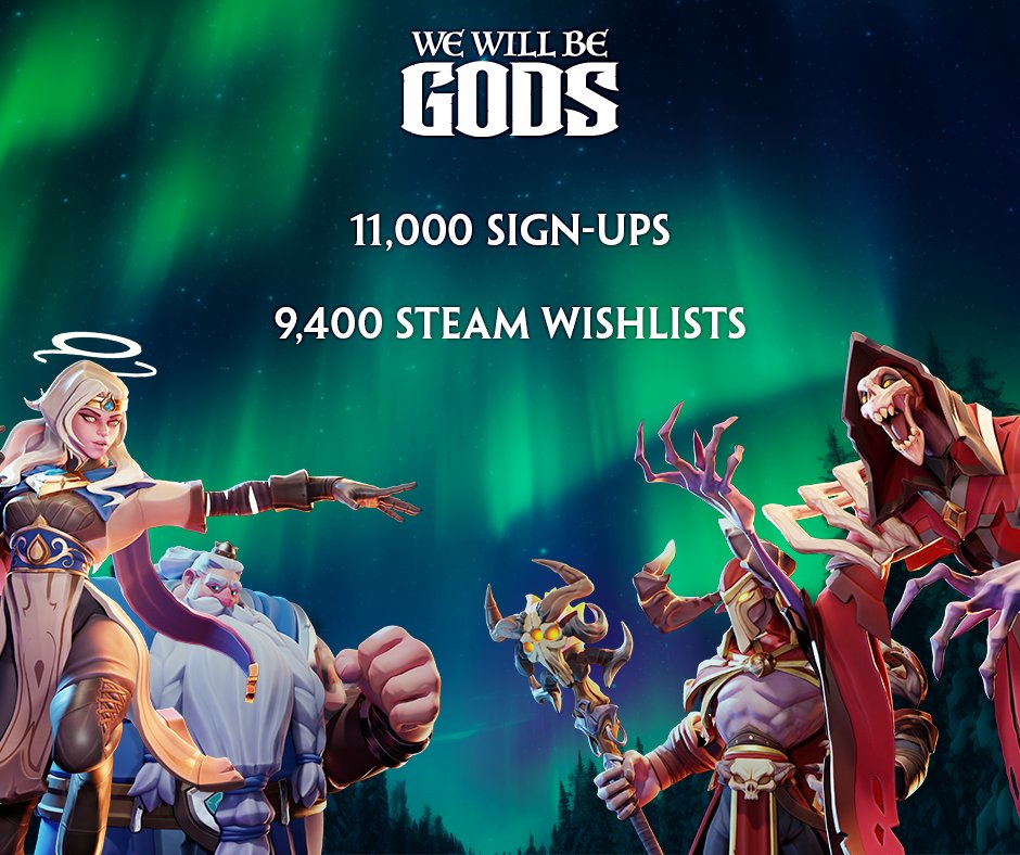 WeWillBeGods_'s tweet photo. It’s been a wild ride! 

A massive thanks to everyone who jumped in, broke stuff, gave feedback, and made this milestone loud, raw and unforgettable!  

We’re cooking up some spicy stuff behind the scenes - fresh content, new features, and the next chapter of epic warfare. https://t.co/fL6FlRMMyR