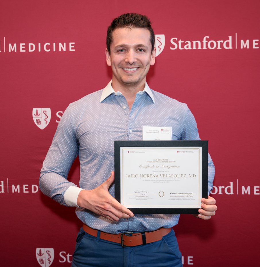 Stanford Endocrinology (@stanfordendo) on Twitter photo Congratulations <a href="/DrJairoNorena/">Jairo Noreña MD.</a> on receiving the GME Award for Promoting Health Equity in May, for demonstrating a strong commitment to advancing health equity through community engagement, and social advocacy for marginalized communities at Stanford School of Medicine. Congratulations <a href="/DrJairoNorena/">Jairo Noreña MD.</a> on receiving the GME Award for Promoting Health Equity in May, for demonstrating a strong commitment to advancing health equity through community engagement, and social advocacy for marginalized communities at Stanford School of Medicine.