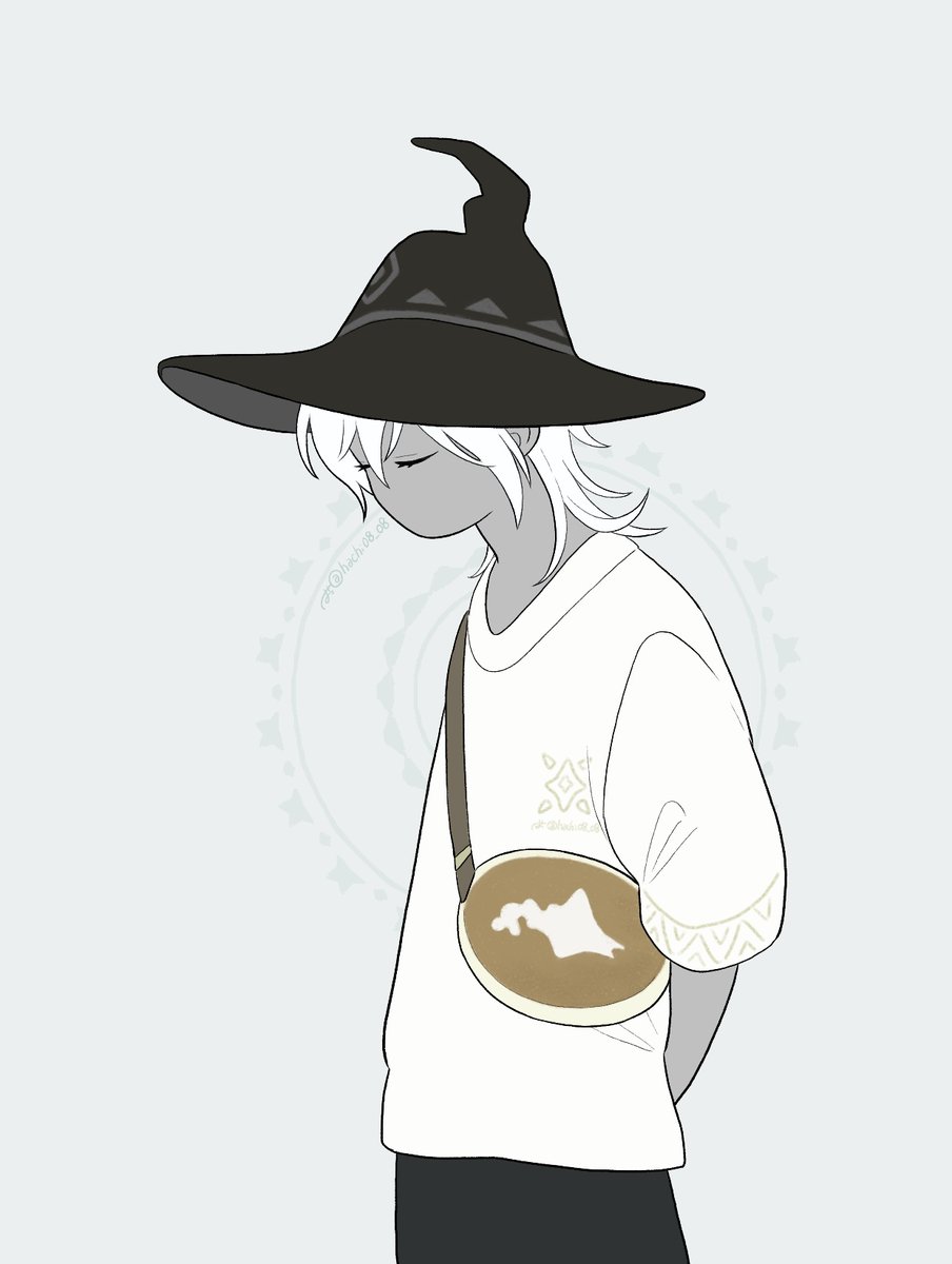 「ウィッチ君にも持ってもらった」|はちのイラスト