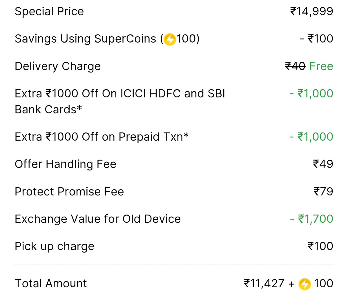 Darshan_19's tweet photo. Can someone at @Flipkart @flipkartsupport take time to explain what is mean by OFFER HANDLING FEE &amp; PROTECT PROMISE FEE? What next - Website maintainence fee to keep the app running 24*7? https://t.co/UFfYg4uKjs