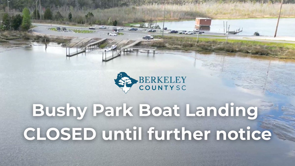 PLEASE NOTE: Emergency crews are on scene working an incident at Bushy Park Boat Landing in Goose Creek. Please avoid the area, which is CLOSED until futher notice. #BerkeleyCountySC #chsnews