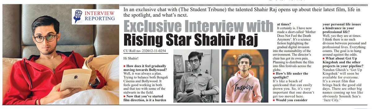 Interview with Priyodorshini Saha for The Beacon. Ashutosh College.

#Wednesday #shahirraj #ThursdayThoughts