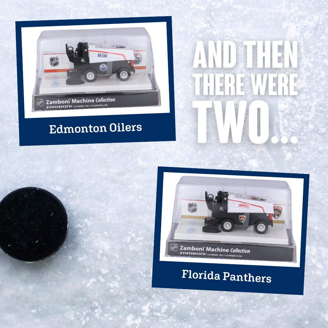 Big congrats to the Panthers and Oilers on their incredible performances so far! 🏒🔥

No matter who you're cheering for, we've got you covered with official Zamboni machine die-cast models for both teams. Show your team pride and grab yours today:
ow.ly/LiKw50W4eYU