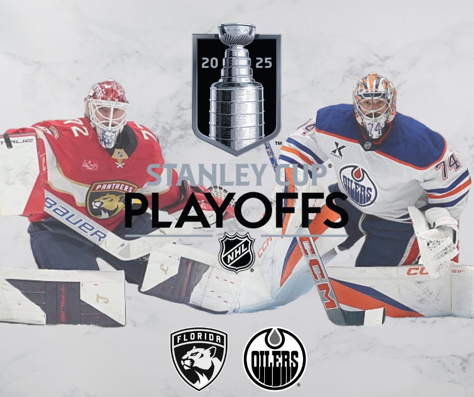 Who’s your Game 1 goalie? 

Sergei Bobrovsky (Panthers)
Stuart Skinner (Oilers)  

Fun Fact: Both goalies are tied for the most shutouts (3) in the 2025 playoffs, so expect a tight battle!