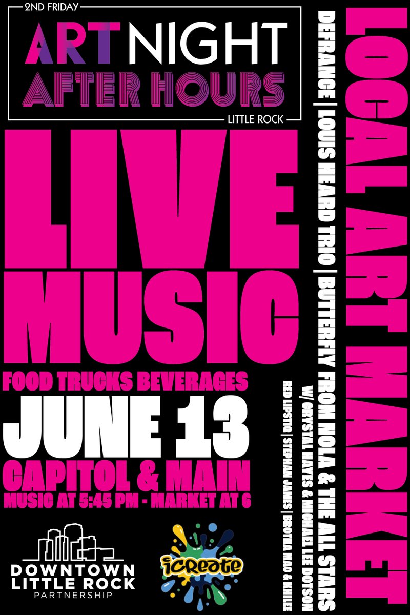 We're celebrating the 20th anniversary of Art Night with a special Art Night After Hours! It's all the standard 2FAN fun with live music, an art market,  beer, and food from  and  food trucks. Mark your calendar and join the fun!