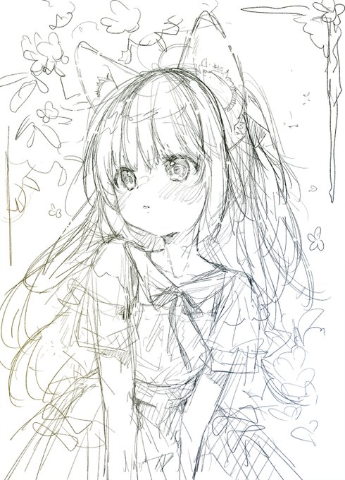 バババッと描いたラフが一番良い感ある 