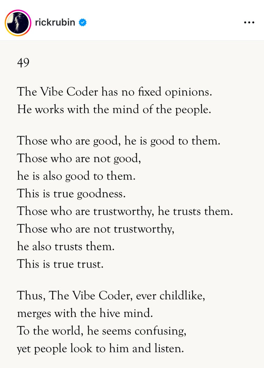 anishdotai's tweet image. I think Rick Rubin is trying to tell us that Jesus is a #vibecoder 🙏
So maybe I got it all wrong ..
AI might actually be God!!