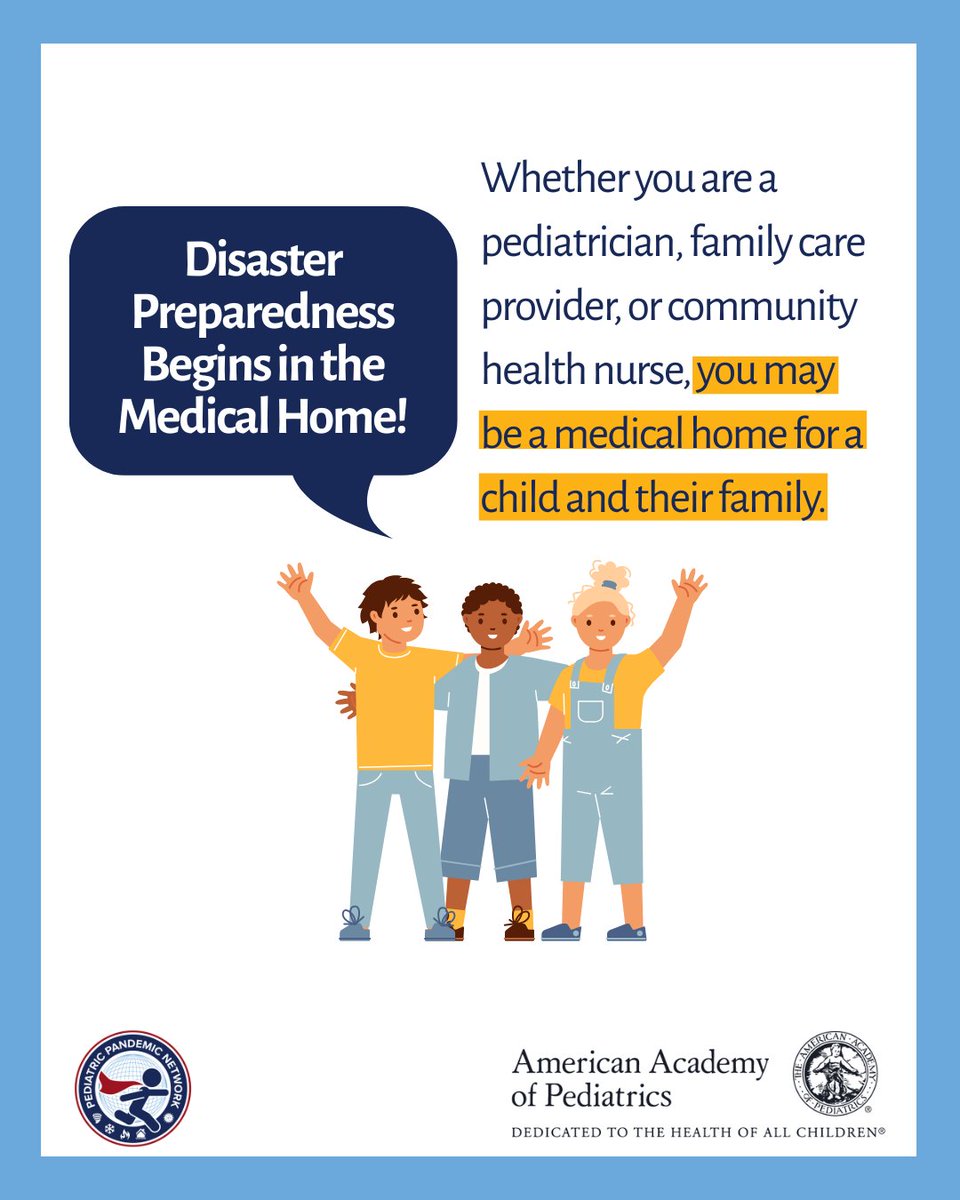 A pediatric medical home is your personalized health plan to disaster prep, keeps kids safe, families supported, and hospitals less overwhelmed. Ready to make a difference? Learn more: bit.ly/PPNMedicalHome #MedicalHome #AAP #PPNStayReady