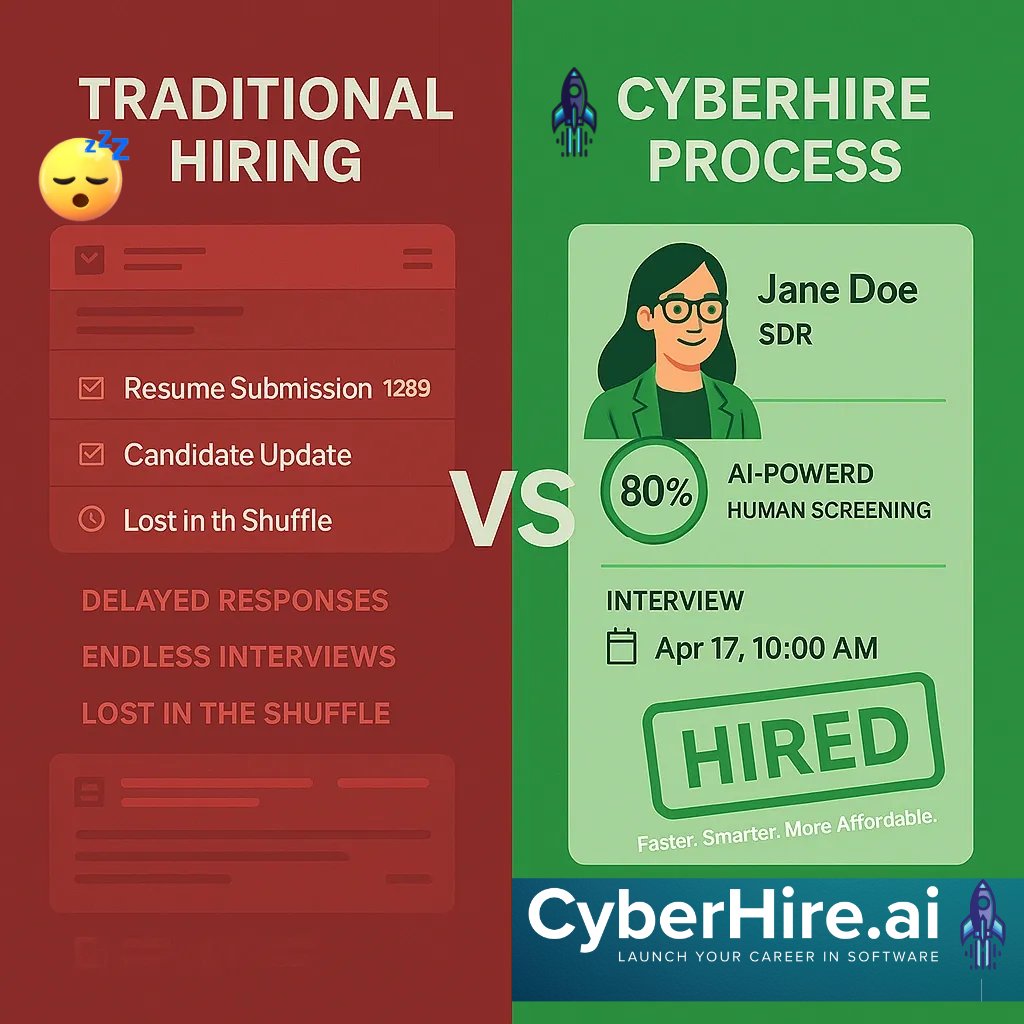 CyberHireAi's tweet photo. We built CyberHire to fix that.✅ AI-powered, human-driven
✅ Real SaaS roles (SDR, BDR, CSM)
✅ Actual interviews — not black holesLet’s get you hired.
#CyberHire #JobSearch #StartupJobs #TechSales #SDR #BDR #HiringNow #Ai #sales #meme #future #memes https://t.co/G6y1RBqLhp