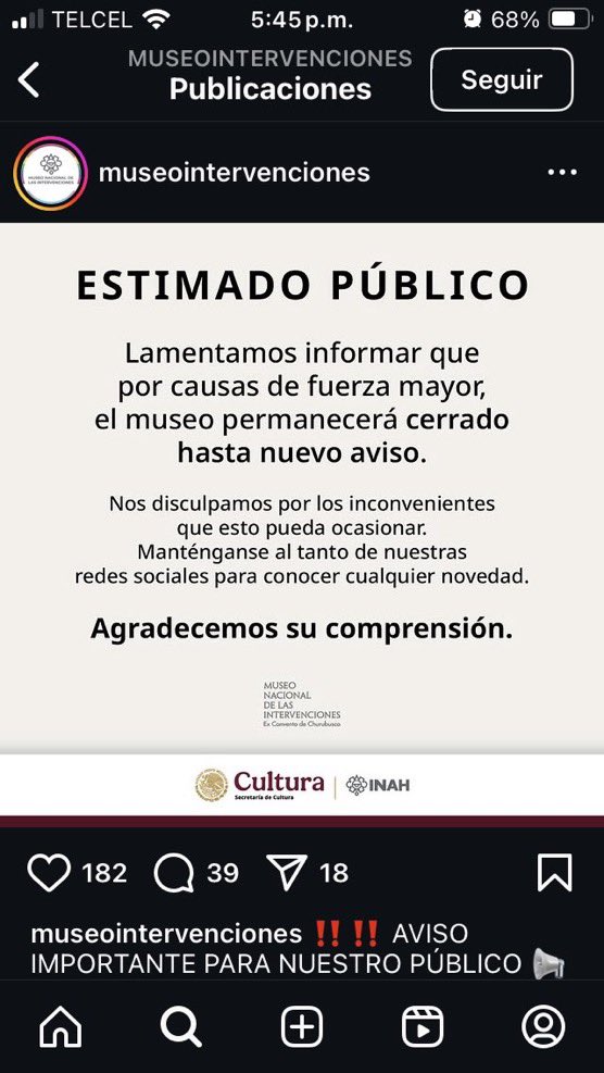LunaDeCafe's tweet photo. Otro logro de @ClaraBrugadaM iztapalizando la CDMX, no les gusta la cultura y cierran museos tan importantes como el de Antropología que por cierto irónicamente le acaban de dar el premio de Asturias. https://t.co/U4vBVSkrMf