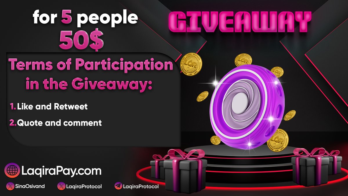 LaqiraProtocol's tweet photo. 🏆 $50 #Giveaway for 5 People 🏆

To Participate in the Giveaway:

Click on the link below.
👍 Like and retweet the tweet.
☁️ Quote and comment. 

👇👇👇👇👇

https://t.co/1wseDccsFD

☝️☝️☝️☝️☝️

#LaqiraProtocol #LaqiraPay #LQR $LQR #Bitcoin #BTC