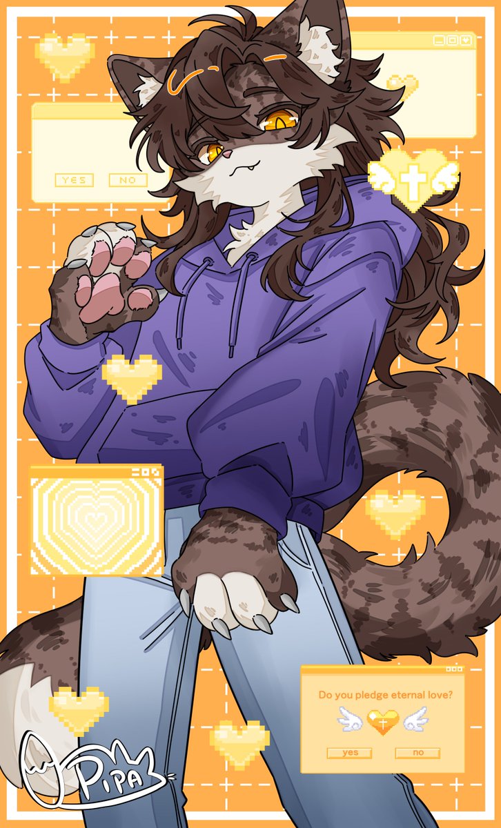 pipparii's tweet image. Birthday gift for a friend. (❁´◡`❁)

#furry #furryart #digitalart