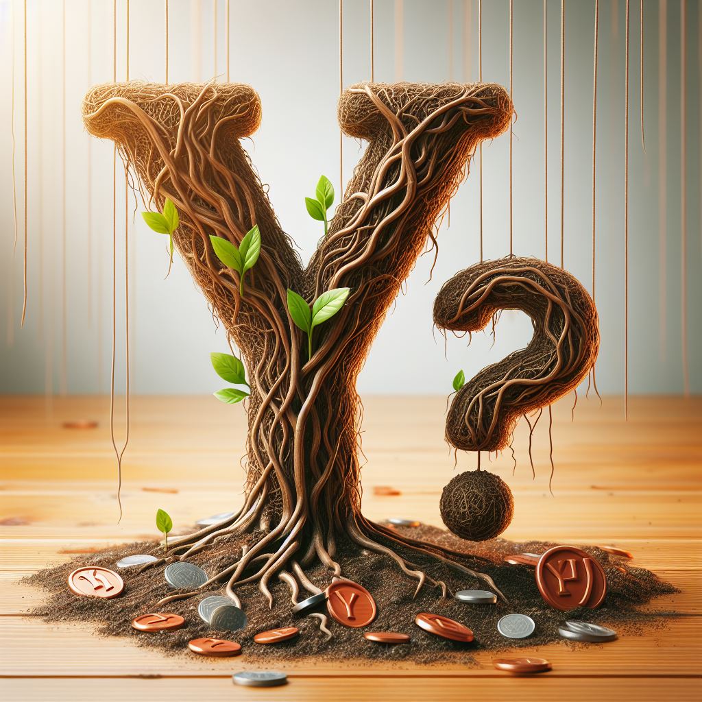 why_collective's tweet photo. 🌱 Roots of curiosity, coins of thought.
Ideas grow when we question where value truly comes from.
Is it planted… or placed?

#AIArt #NFTArt #CryptoArt #DigitalSculpture #Surrealism #QuestionEverything #YCollection #OpenSeaNFT #NatureAndValue #SupportEachOther https://t.co/pCY3xi2ekq
