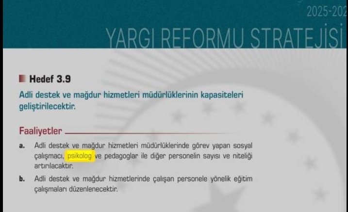 Adalet Bakanlığı’nda psikologlar hem birey hem de toplum için sadece ihtiyaç değil, zorunluluktur. 

<a href="/yilmaztunc/">Yılmaz TUNÇ</a>
<a href="/adalet_bakanlik/">T.C. Adalet Bakanlığı</a>
<a href="/ctekurumsal/">Ceza ve Tevkifevleri Genel Müdürlüğü</a>
<a href="/magdurhaklari/">Adli Destek ve Mağdur Hizmetleri Dairesi Başkanlğı</a>
<a href="/YavuzEnis/">Enis Yavuz Yıldırım</a>
<a href="/ramazancan0071/">Ramazan CAN🇹🇷</a>
<a href="/yildirimhursit/">Av.Hurşit Yıldırım</a>

#PsikologYargıReformunda