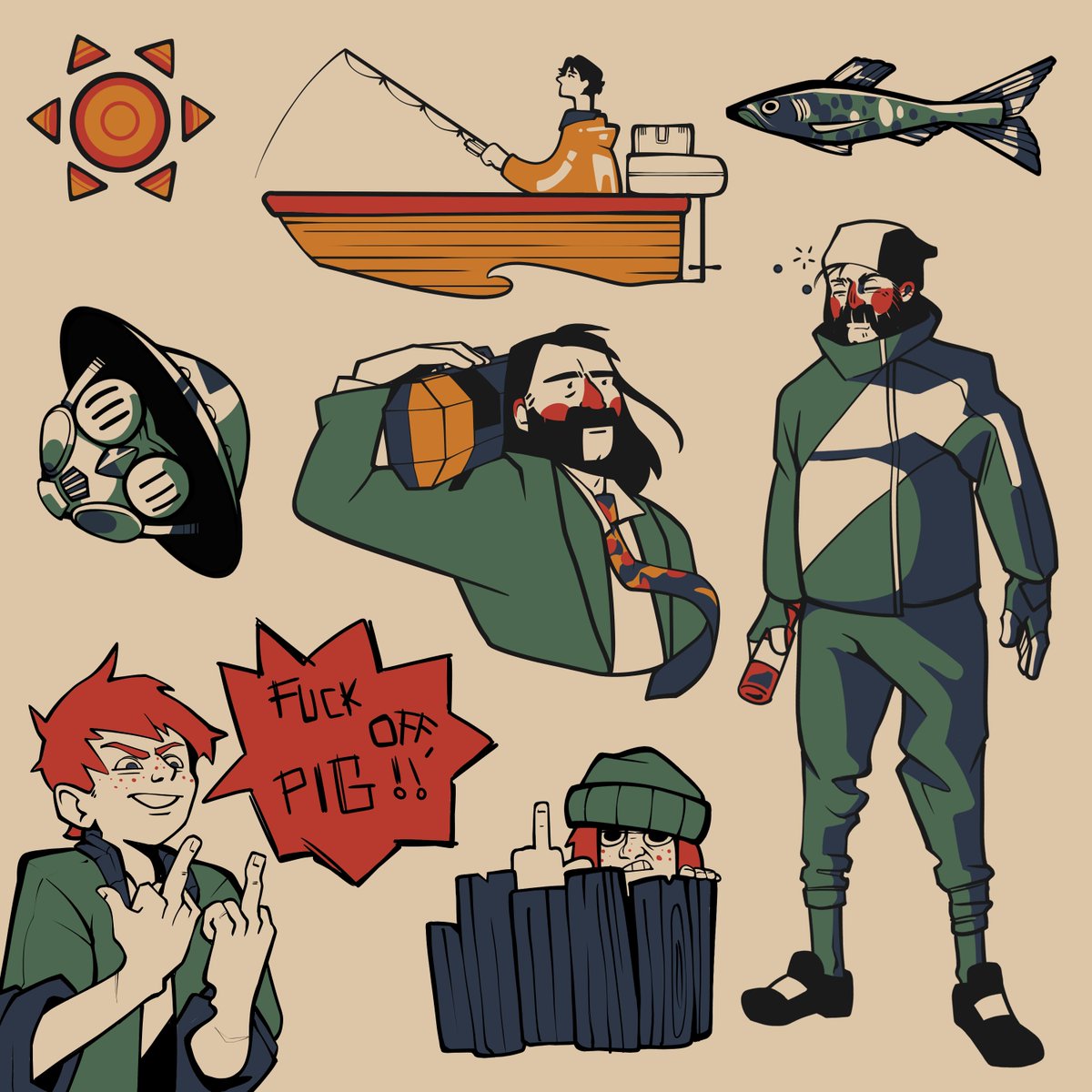 Disco sketch dump 
#DiscoElysium