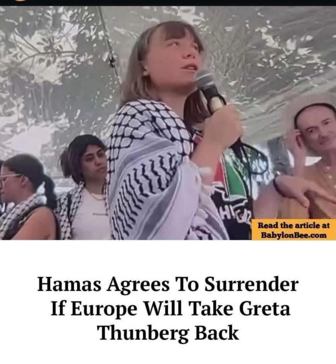 Silver linings...

#GretaThunberg #hamas