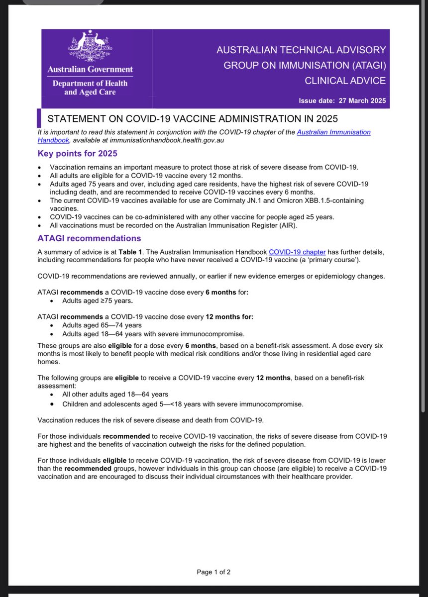 DRobertaLacerda's tweet photo. Depois do NIH CDC dis EUA, agora é a Austrália q já não expõe menores de 17 anos a injeções experimentais C19, por não haver benefício q supere riscos. Desde 2023 nosso PNI incluiu esse desastre.  Até quando?! 
#salvemnossascriancas https://t.co/nMjlNpFLsg