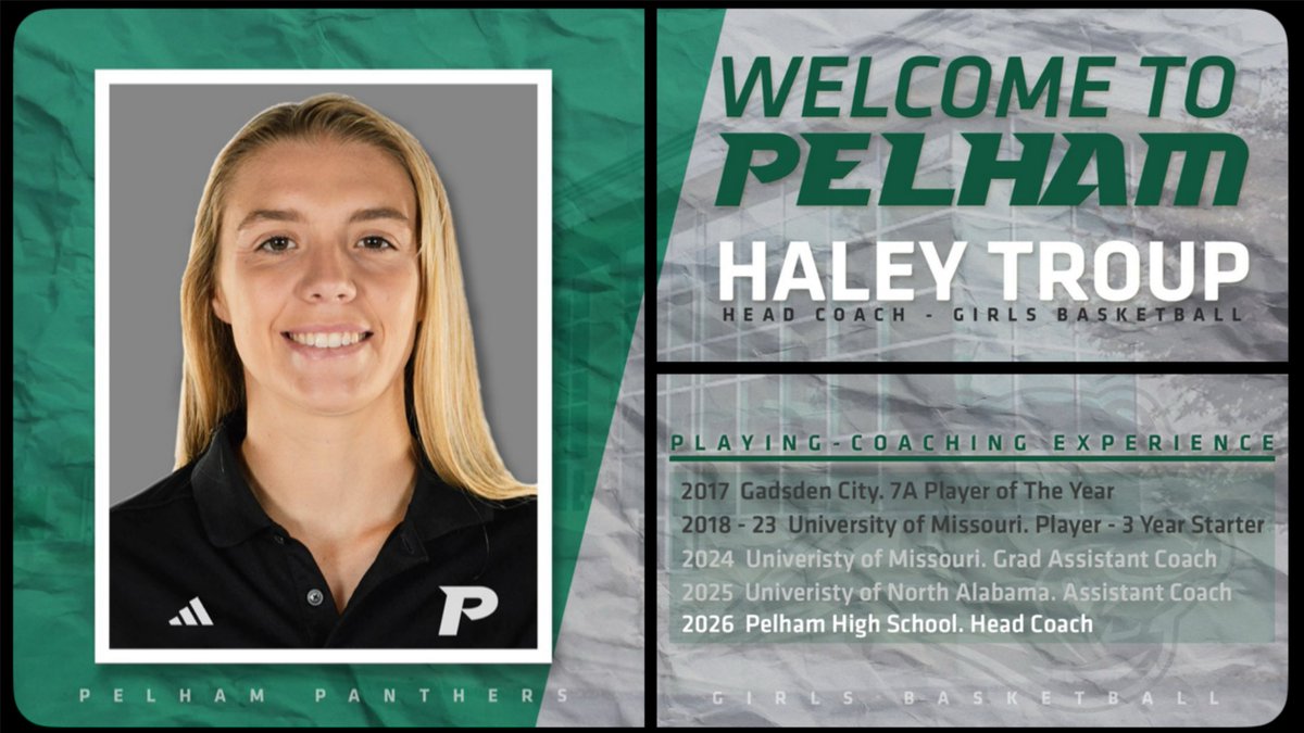 ThePelhamWaySOC's tweet image. WELCOME @haleytroup13
Coach Troup brings an impressive collegiate background, including experience at the Division I level. An energetic leader who is passionate about the game and eager to begin working with our student-athletes.
@ThePelhamWayAD
@PelhamSchools