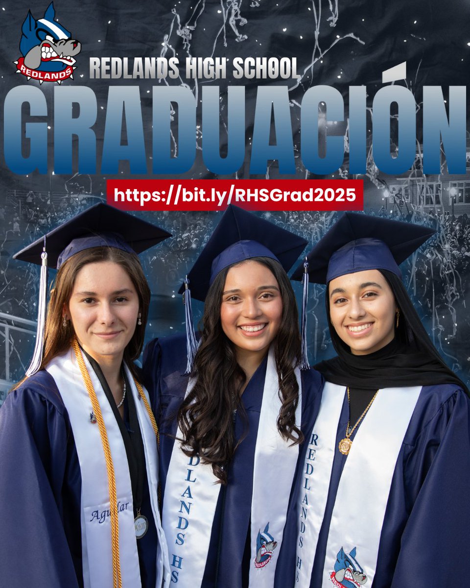 Redlands USD (@redlandsusd) on Twitter photo ๐ฃ Redlands Unified School District families & community,
Graduation is HERE! ๐ We invite you to join us from the comfort of your home by visiting bit.ly/RHSGrad2025 for the livestream of <a href="/RedlandsHighSch/">Redlands High School</a> ๐พ graduation TODAY at 6:45 PM! โฐ Congratulations, Class of '25! ๐ ๐ฃ Redlands Unified School District families & community,
Graduation is HERE! ๐ We invite you to join us from the comfort of your home by visiting bit.ly/RHSGrad2025 for the livestream of <a href="/RedlandsHighSch/">Redlands High School</a> ๐พ graduation TODAY at 6:45 PM! โฐ Congratulations, Class of '25! ๐