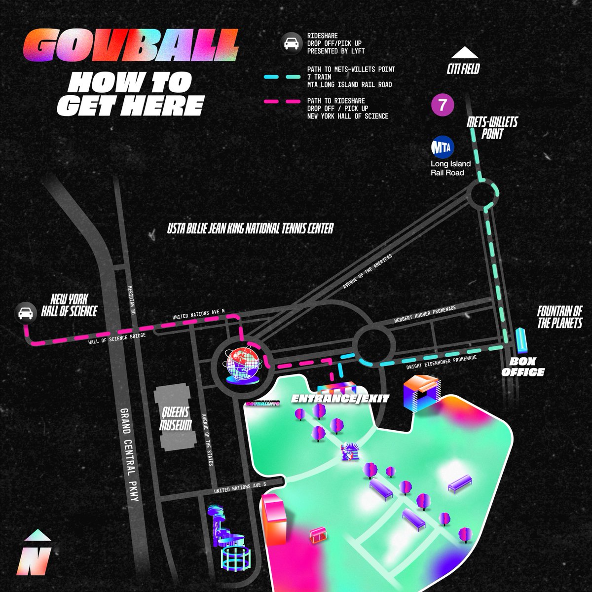 let's get it 🏃‍♀️ here's how u find ur way to the govball entrance from the 7 train, LIRR, and rideshare!

more deets 👉 support.govball.com/hc/en-us/artic…